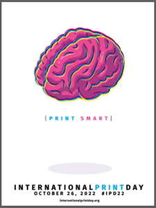 an illustration of a pink brain international print day print media centr