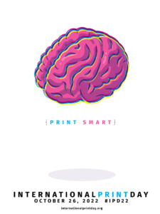 an illustration of a pink brain international print day print media centr