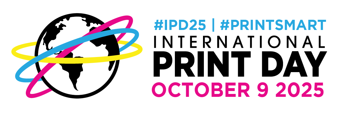 multicolor rings around earth International Print Day 2025celebrating #PrintSmart Print Media Centr